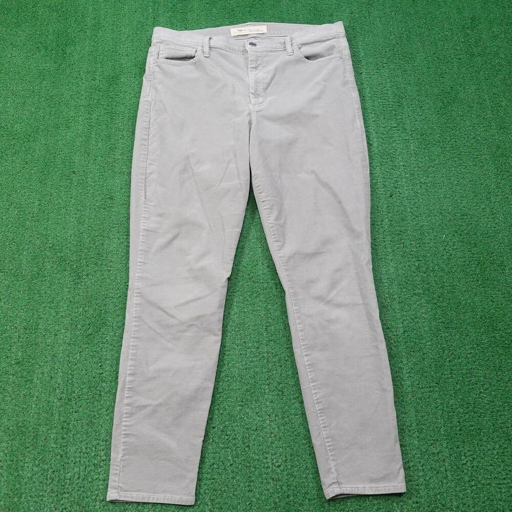 Gap 1969 True Skinny Super High Rise Jeans Womens 33 Gray Stretch Felt